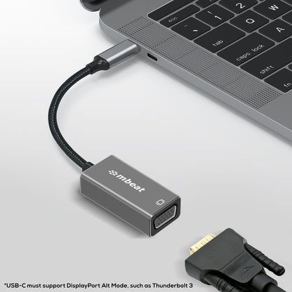 mbeat® Elite USB-C to VGA Adapter - Coverts USB-C to VGA Female Port,  Supports up to1920×1080@60... - Image 3