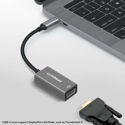 (LS) mbeat® Elite USB-C to VGA Adapter - Coverts USB-C to VGA Female Port,  Supports up to1920×10... - Image 3