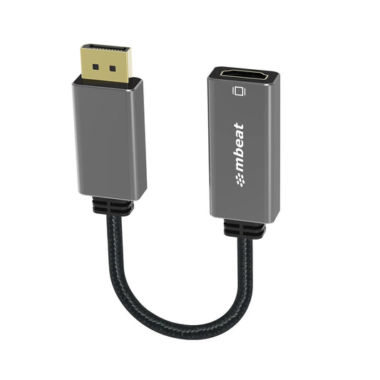mbeat® Elite Display Port to HDMI Adapter - Converts DisplayPort to HDMI Female Port, Supports 4K...