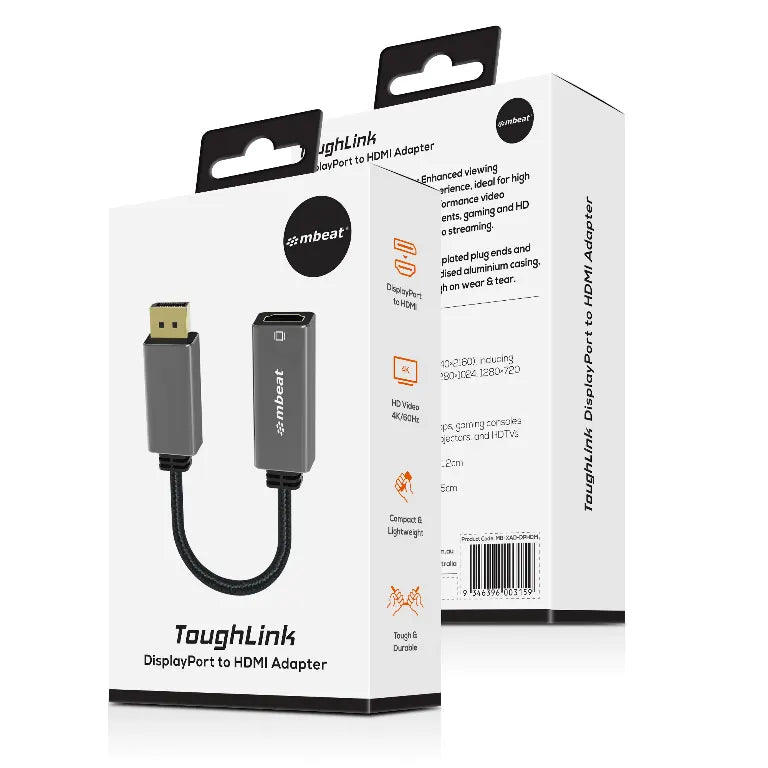 mbeat® Elite Display Port to HDMI Adapter - Converts DisplayPort to HDMI Female Port, Supports 4K... - Image 4