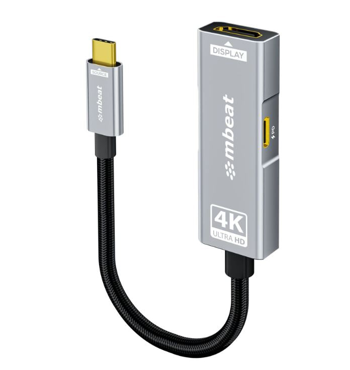 mbeat® Tough Link USB-C to HDMI Adapter with 100W PD - Space Grey  5V-20V/5A, 100W PD  Up to 4K (... - Image 3