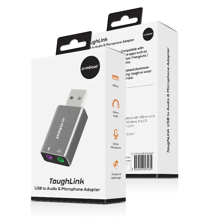 mbeat® Elite USB to 3.5mm Audio and Microphone Adapter - Add Headphone Audio Jack to USB-A Comput... - Image 4