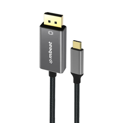 mbeat® Tough Link 1.8m 4K USB-C to Display Port Cable - Converts USB-C to DisplayPort,4K@60Hz (38...