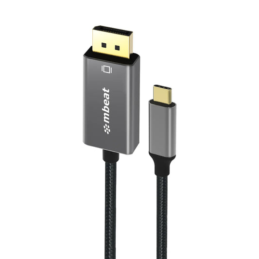 mbeat® Tough Link 1.8m 4K USB-C to Display Port Cable - Converts USB-C to DisplayPort,4K@60Hz (38...
