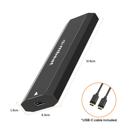 mbeat® Elite USB-C to M.2 SSD Enclosure - Pocket Size, Ultra Durable, Supports M Key, B+M Key SSD... - Image 3
