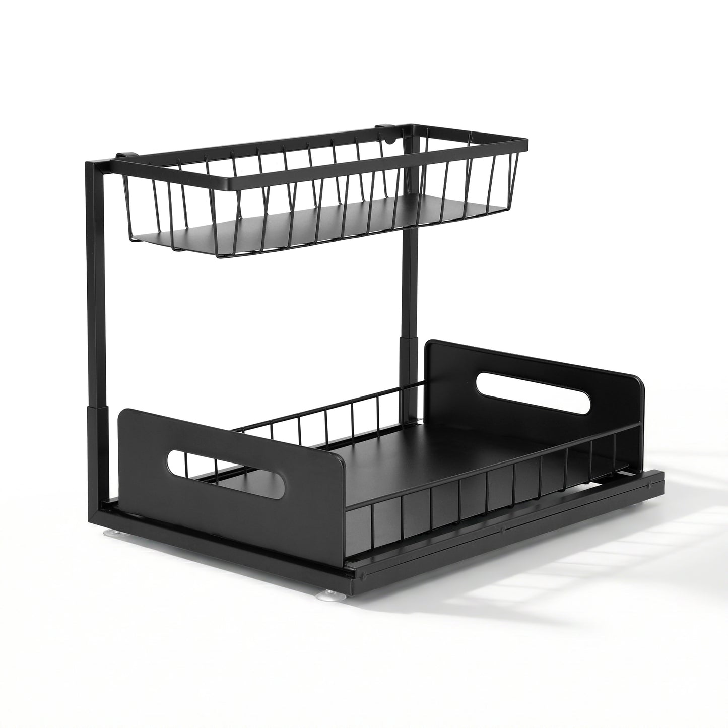 Artiss Under Sink Organizer Storage L Shape 1 Pull Out Drawers Kitchen Cabinet Shelf - Image 3