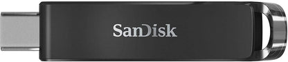 SanDisk Ultra USB Type-C Flash Drive, CZ460 32GB, USB Type C 3.1, Black, Super-thin Retractable,...
