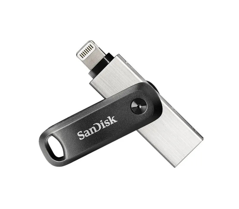 SanDisk 128G iXpand Flash Drive Go SDIx60N USB-A Lightning USB 3.0 Silver password-protect for iP...