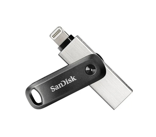 SanDisk 128G iXpand Flash Drive Go SDIx60N USB-A Lightning USB 3.0 Silver password-protect for iP...
