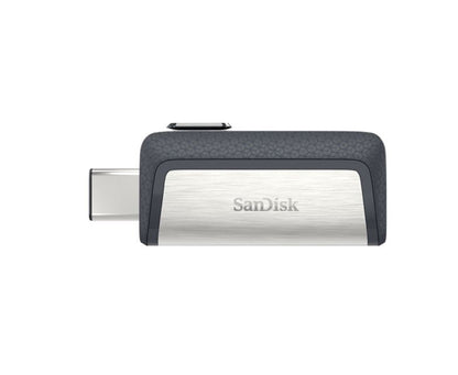 SanDisk 128GB Ultra Dual Drive Go 2-in-1 USB-C  USB-A Flash Drive Memory Stick 150MB/s USB3.1 Type-C Swivel for Android Smartphones Tablets Macs PCs