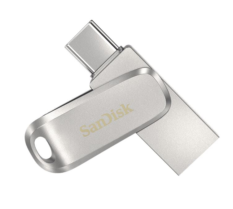 SanDisk 32GB Ultra Dual Drive Luxe USB-C  USB-A Flash Drive Memory Stick 150MB/s USB3.1 Type-C Sw...