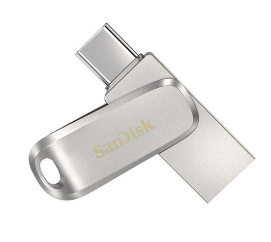 SanDisk Ultra Dual Drive Luxe USB Type-C™ Flash Drive - 64GB (Silver) 400MB/s USB3.1 Type-C Swive...