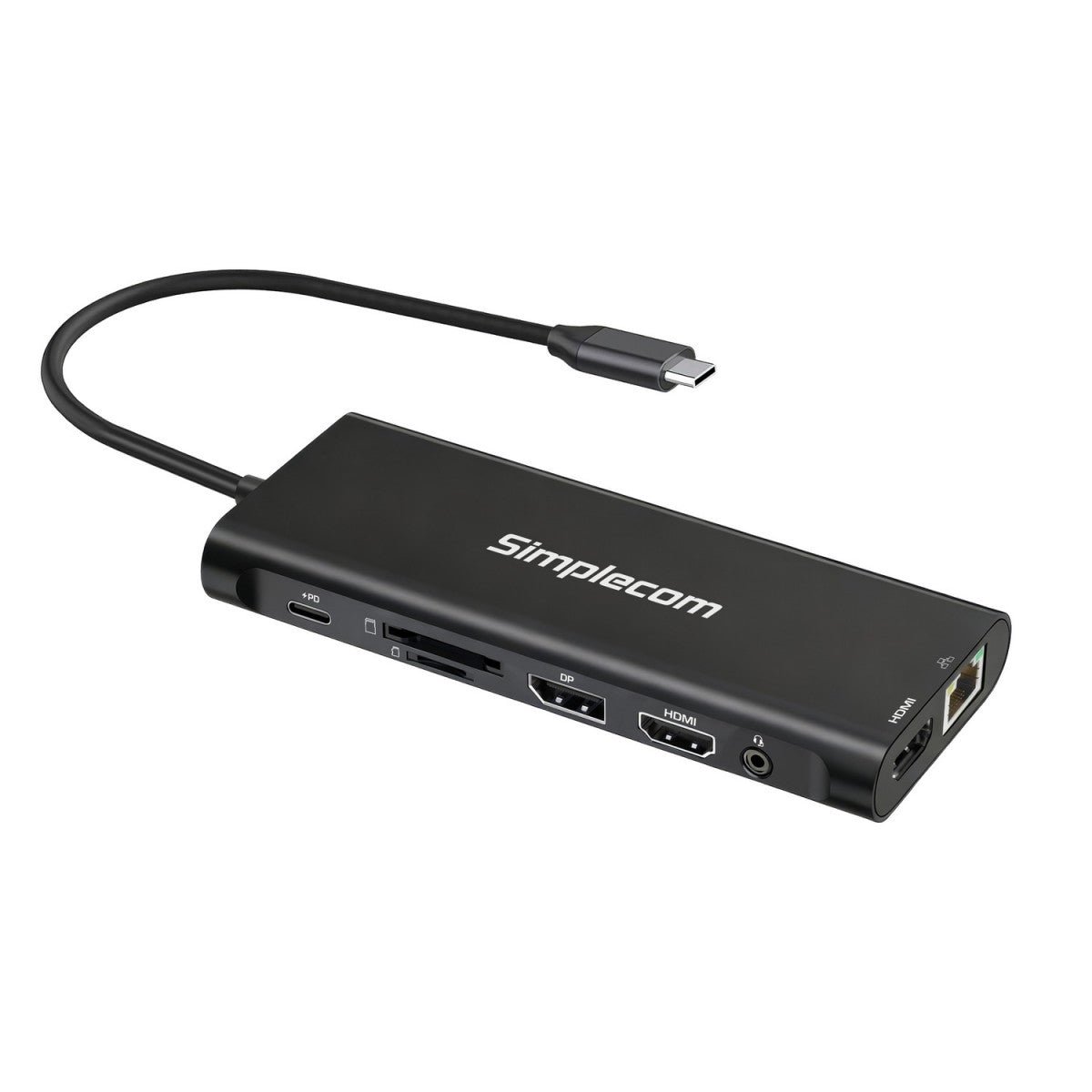 Simplecom CHT814 14-in-1 USB-C 4K Triple Display MST Docking Station with Dual HDMI DP - USB, Blu...