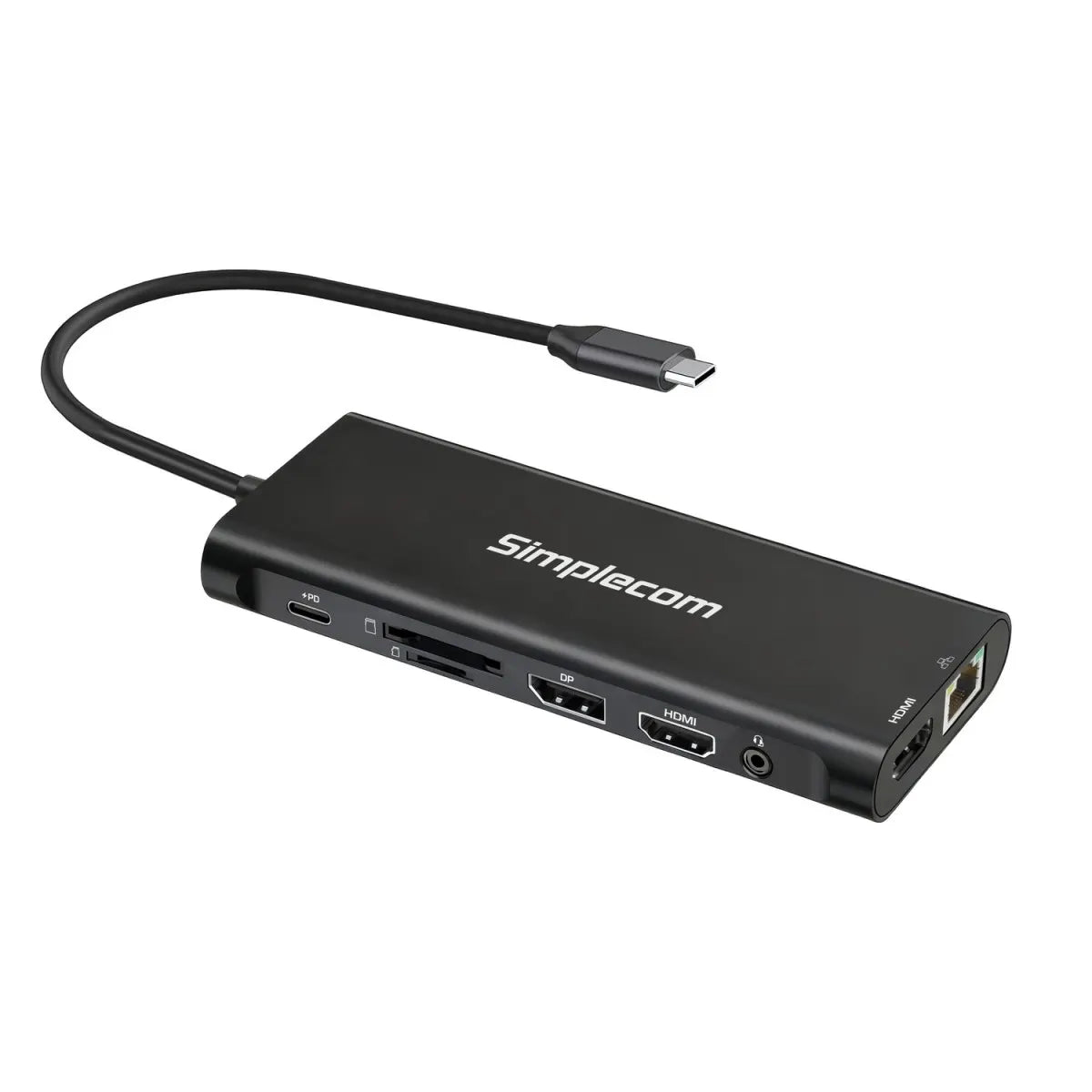 Simplecom CHT814 14-in-1 USB-C 4K Triple Display MST Docking Station with Dual HDMI DP - USB, Blu...