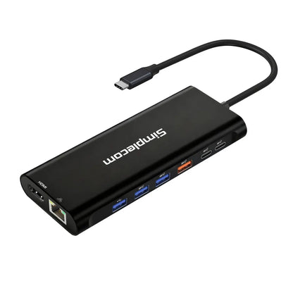 Simplecom CHT814 14-in-1 USB-C 4K Triple Display MST Docking Station with Dual HDMI DP - USB, Blu... - Image 2