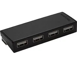 Targus 4-Port USB Hub Black -  Compatible with PC and MAC - USB, Bluetooth  IEEE