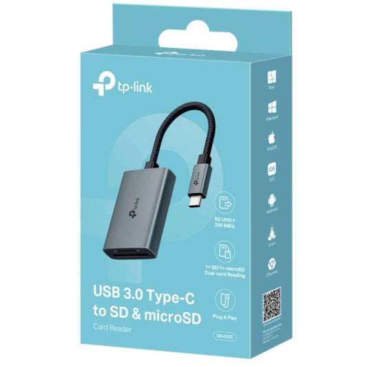 TP-Link UA430C USB 3.0 Type-C to SD  microSD 3.0 Card Reader - USB, Bluetooth  IEEE