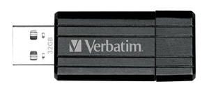 Verbatim Store'n'Go Pinstripe USB Drive 32GB USB Storage Drive Memory Stick (Black) 2 Years Limit...
