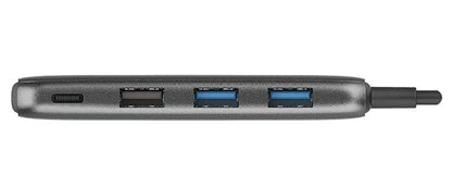 Verbatim USB-C Hub with 2 x USB-A 3.2 Gen 1 supports up to 5Gbps data transfer, 1 x USB-C supports up to 5Gbps data transfer - Space Grey