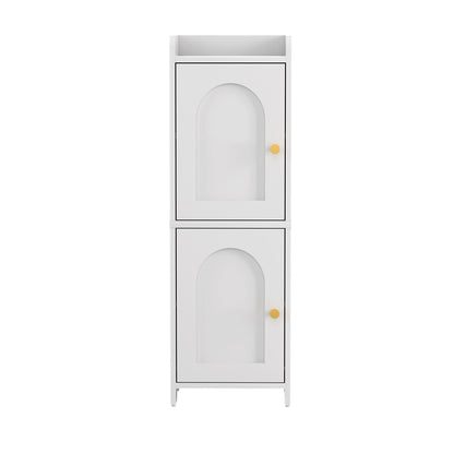 Artiss Bathroom Storage Cabinet 2-Tier Slim Toilet Organizer Adjustable White - Image 4