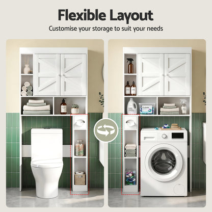 Artiss Bathroom Storage Cabinet Over The Toilet Organiser Laundry Shelf Holder - Image 6