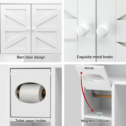 Artiss Bathroom Storage Cabinet Over The Toilet Organiser Laundry Shelf Holder - Image 8