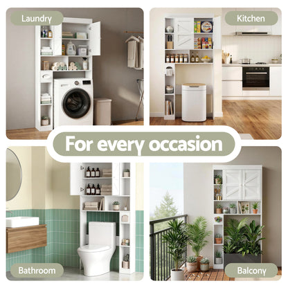 Artiss Bathroom Storage Cabinet Over The Toilet Organiser Laundry Shelf Holder - Image 9