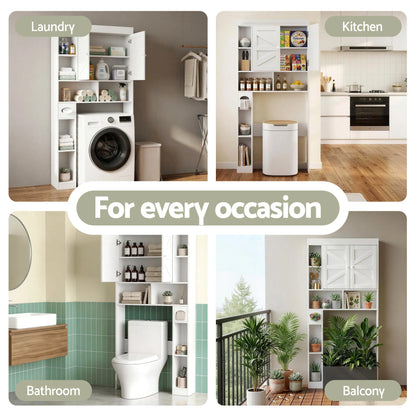 Artiss Bathroom Storage Cabinet Over The Toilet Organiser Laundry Shelf Holder - Image 9