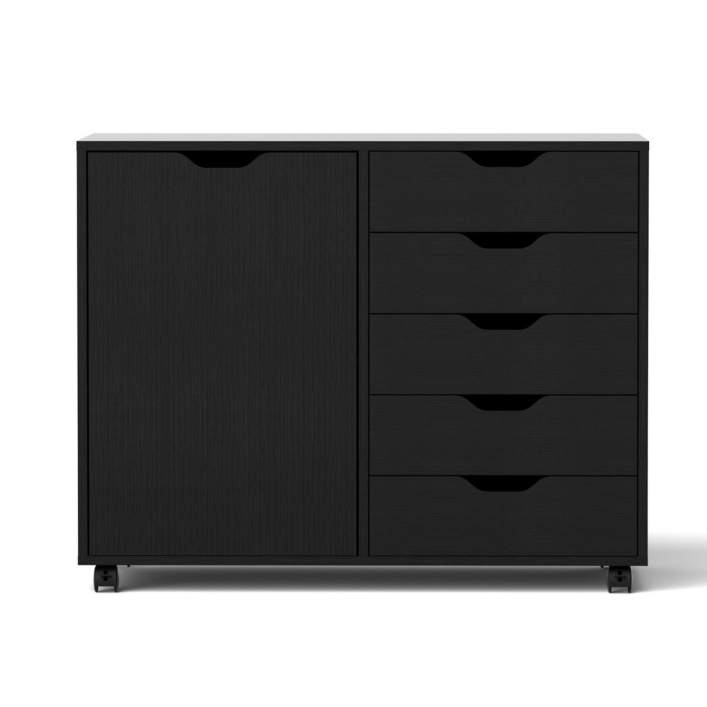 Artiss Mobile Filing Cabinet 5 Drawer with Door Modern Storage Cabinet Printer Stand - Image 4