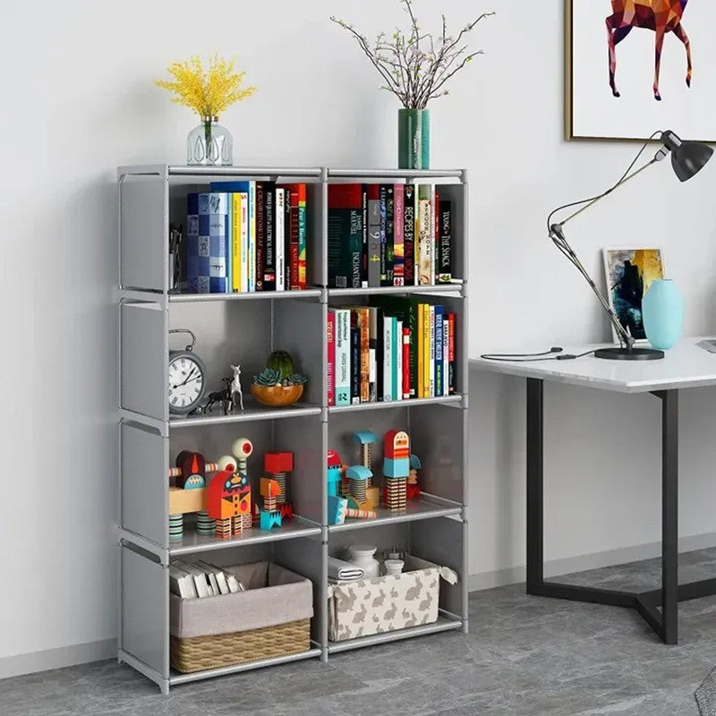 Hivvago 8 Grid Storage Rack Bookshelf Organizer Lightweight Durable Shelf - Image 2