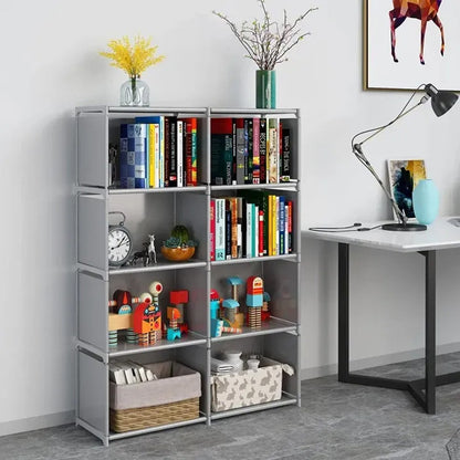 Hivvago 8 Grid Storage Rack Bookshelf Organizer Lightweight Durable Shelf - Image 2