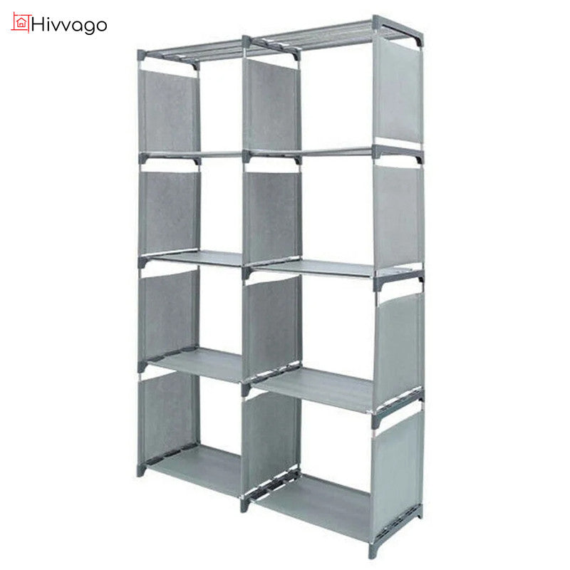 Hivvago 8 Grid Storage Rack Bookshelf Organizer Lightweight Durable Shelf - Image 4