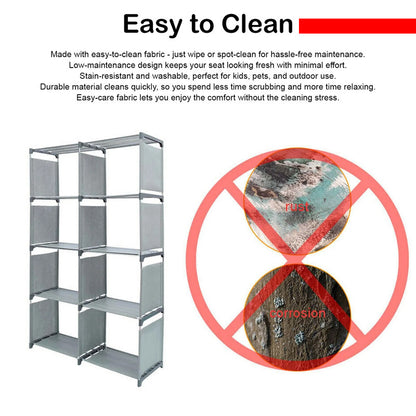 Hivvago 8 Grid Storage Rack Bookshelf Organizer Lightweight Durable Shelf - Image 8