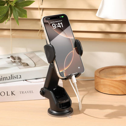 Urbanoki 4 in 1 Car Phone Holder Dashboard Windshield Vent Mount for All Phones - Black - Image 2