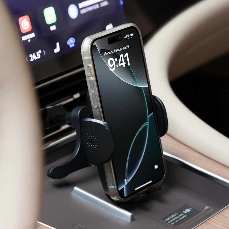 Urbanoki 4 in 1 Car Phone Holder Dashboard Windshield Vent Mount for All Phones - Black - Image 6
