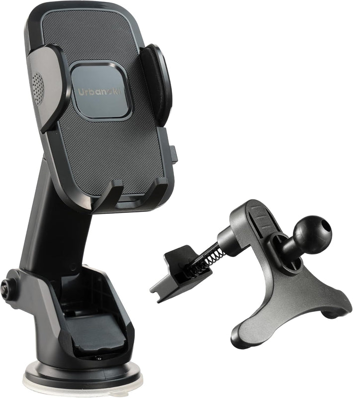 Urbanoki 4 in 1 Car Phone Holder Dashboard Windshield Vent Mount for All Phones - Black - Image 7