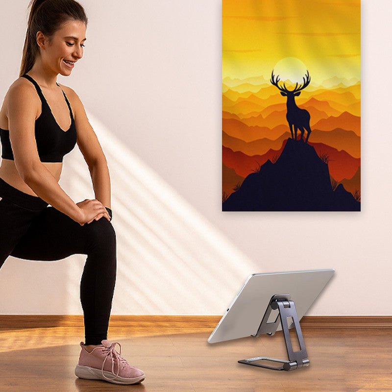 Urbanoki Portable Phone Tablet Stand Dual Folding Desk Travel Cradle Dock - Image 4