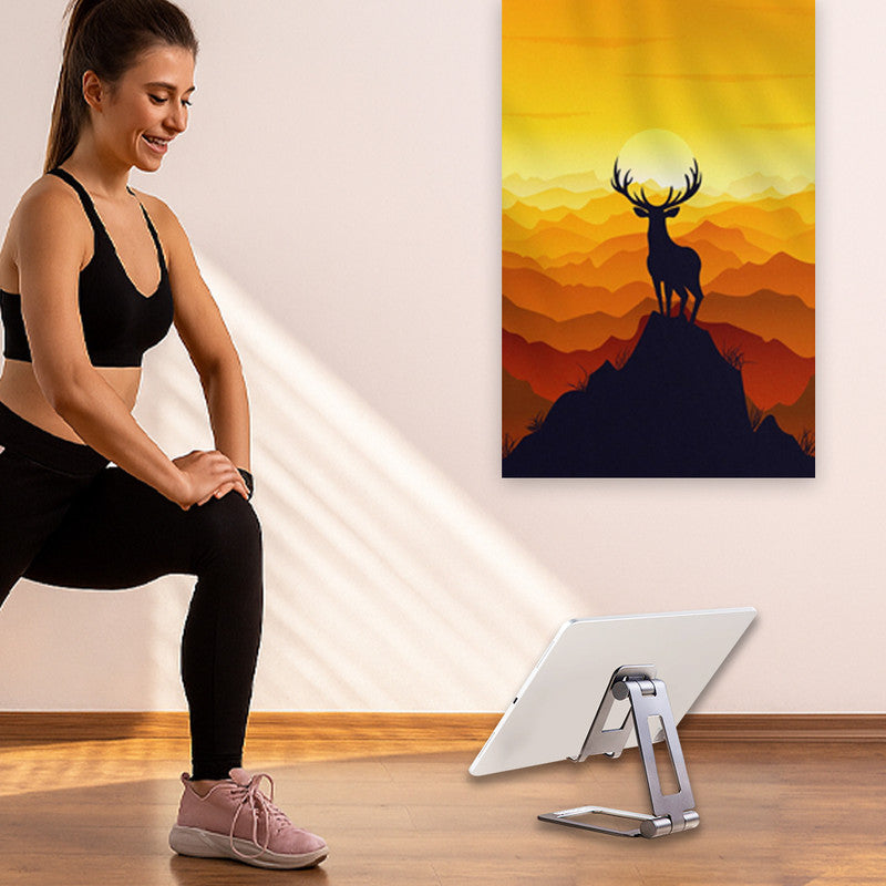 Urbanoki Portable Phone Tablet Stand Dual Folding Desk Travel Cradle Dock - Image 2