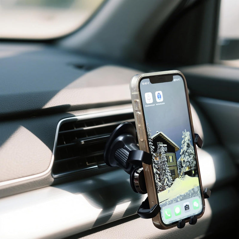 Urbanoki Air Vent Car Phone Holder Mount Strong Grip for Smartphones - Black - Image 2