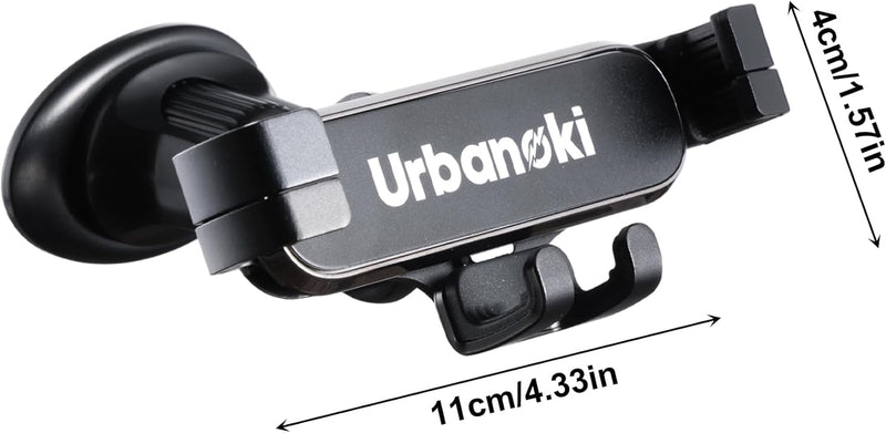 Urbanoki Air Vent Car Phone Holder Mount Strong Grip for Smartphones - Black - Image 3