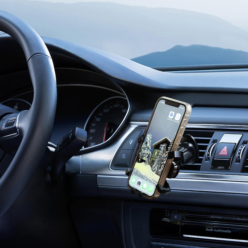 Urbanoki Air Vent Car Phone Holder Mount Strong Grip for Smartphones - Black - Image 4