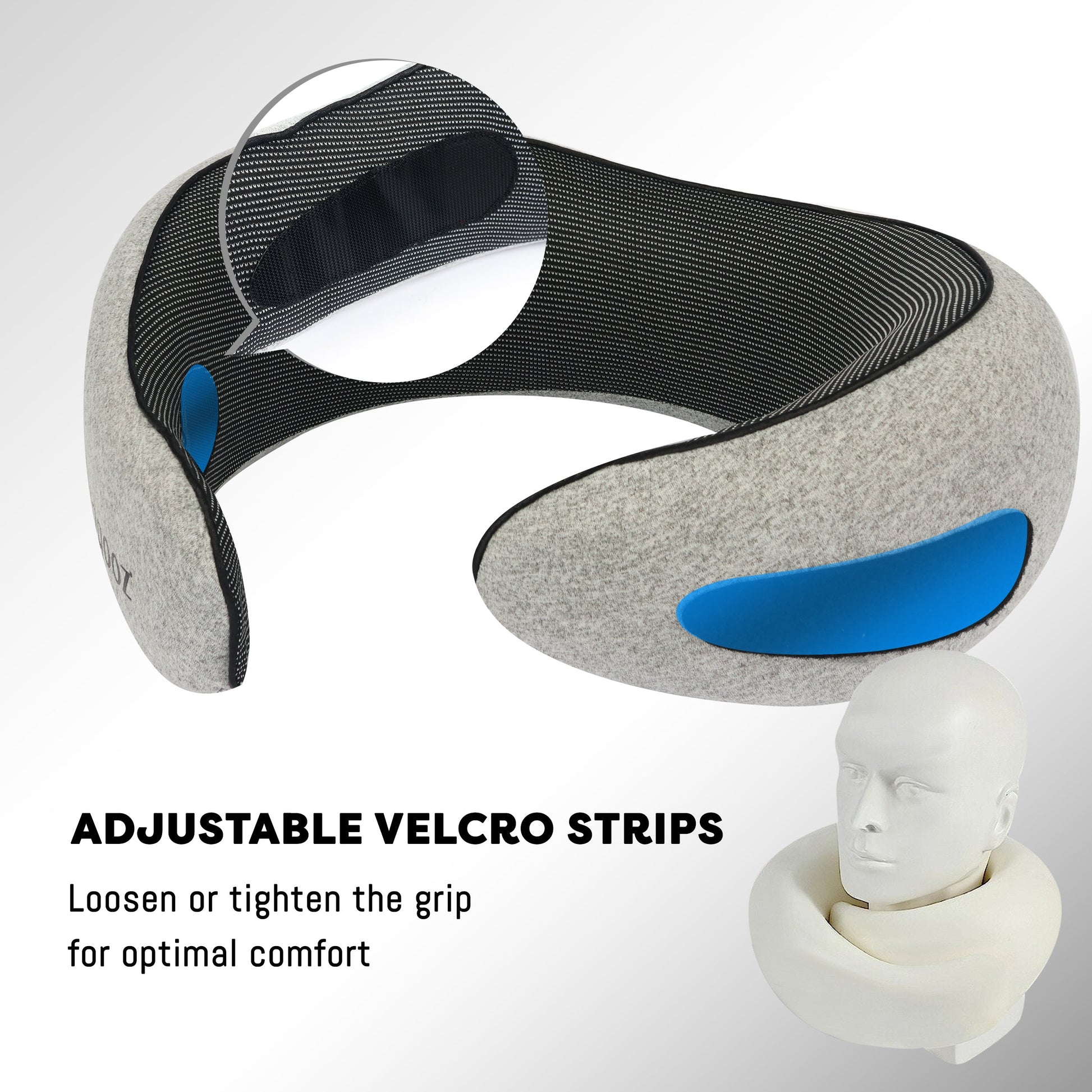 Vagooz Memory Foam Travel Neck Pillow Set - Image 6