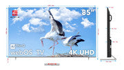 EMETE 85″ Frameless UHD Smart WebOS TV - Image 3