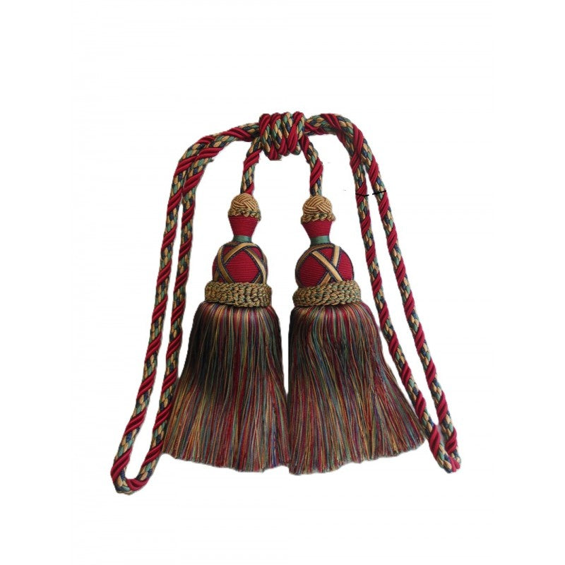 Multi Coloured Double Tassel Curtain Tieback - Image 2