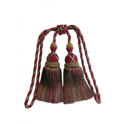 Multi Coloured Double Tassel Curtain Tieback - Image 2