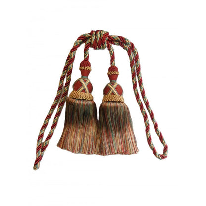 Multi Coloured Double Tassel Curtain Tieback - Image 2