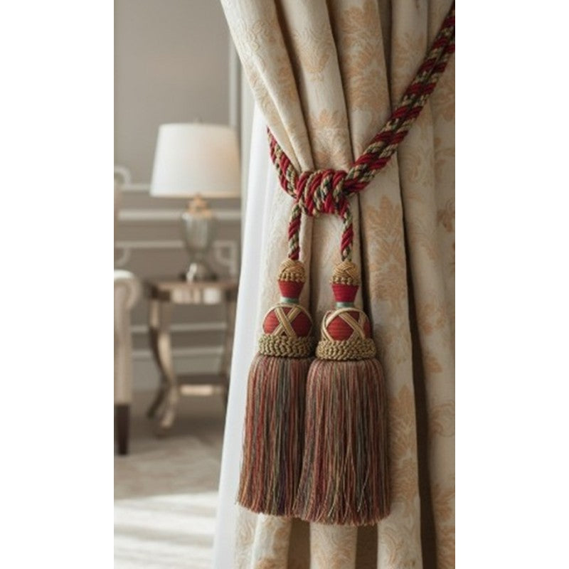Multi Coloured Double Tassel Curtain Tieback - Image 3