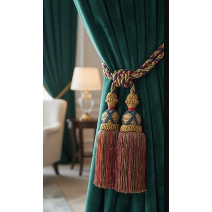 Multi Coloured Double Tassel Curtain Tieback - Image 3