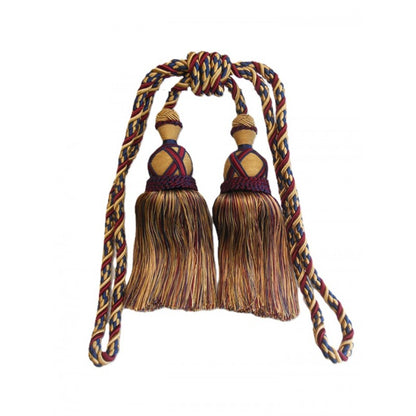 Multi Coloured Double Tassel Curtain Tieback - Image 2