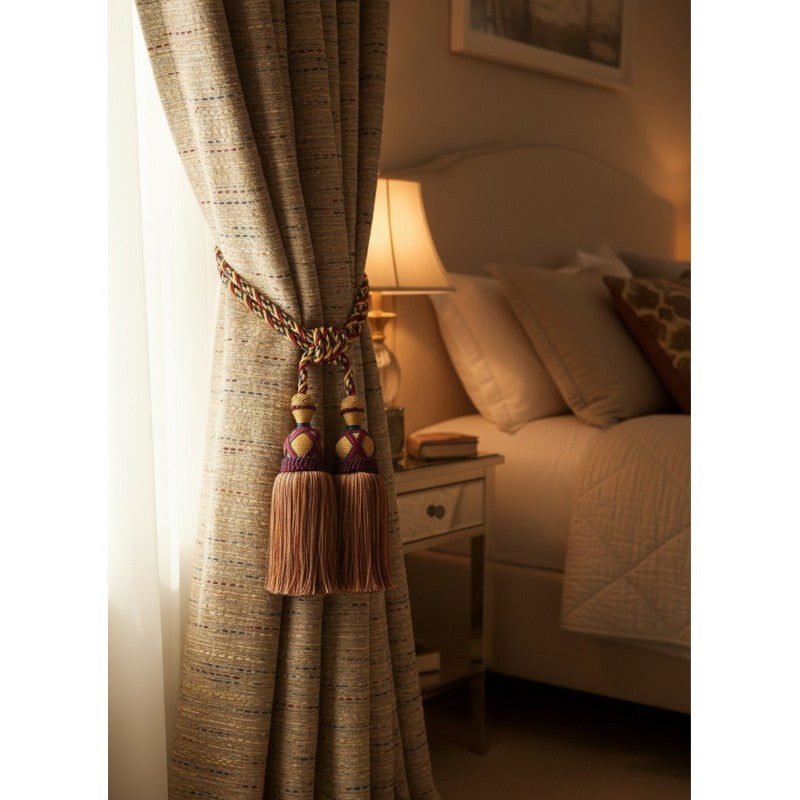 Multi Coloured Double Tassel Curtain Tieback - Image 3
